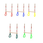 Wooden Stick Injection Molding Handshake Hanging Ring Children Swing, Random Color Delivery, Triangle