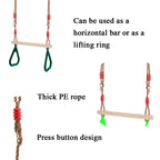 Wooden Stick Injection Molding Handshake Hanging Ring Children Swing, Random Color Delivery, Triangle