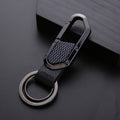 JOBON ZB-106A Business Men Metal Keychain Double Loop Car Pendant Keychain, ZB-106A