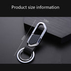 JOBON ZB-106A Business Men Metal Keychain Double Loop Car Pendant Keychain, ZB-106A