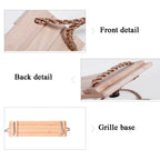 Adult Children Indoor Outdoor Wooden Swing Four Plank Swing,Random Color Delivery（Red), Wooden