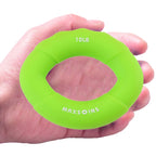 MAXSOINS MXO-7562KD Children Silicone Grip Device Olive Shape Rehabilitation Finger Grip Ring, 10LB(Green), 20LB(Blue), 30LB(Orange), 40LB(Red)