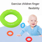 MAXSOINS MXO-7562KD Children Silicone Grip Device Olive Shape Rehabilitation Finger Grip Ring, 10LB(Green), 20LB(Blue), 30LB(Orange), 40LB(Red)