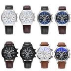 YAZOLE 271 Three-Eye Six-Hand Watch Men Auartz Watch Waterproof Business Watch, White Disk Black Belt, White Disk Brown Belt, Black Dish Black Belt, Black Tray Brown Belt, Black Shell Brown Belt, Black Shell Black Belt, White Disk Light Brown Belt     ...