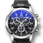YAZOLE 271 Three-Eye Six-Hand Watch Men Auartz Watch Waterproof Business Watch, White Disk Black Belt, White Disk Brown Belt, Black Dish Black Belt, Black Tray Brown Belt, Black Shell Brown Belt, Black Shell Black Belt, White Disk Light Brown Belt     ...
