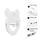 2 PCS XJ17 Large-Capacity Live Video Conference Fill Light Ring Light Mobile Phone Selfie LED Fill Light, Round, Cat Ears, Bear Ear