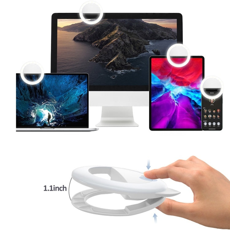 2 PCS XJ17 Large-Capacity Live Video Conference Fill Light Ring Light Mobile Phone Selfie LED Fill Light, Round, Cat Ears, Bear Ear