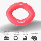 MAXSOINS MXO-009898 Silicone Finger Exercise Grip Device Olive Shape Rehabilitation Finger Pinch Device, Specification: 20LB(Red), 20LB(Green), 20LB(Red), 30LB(Yellow), 30LB(Pink), 40 pounds of blue, 50LB(Purple), 50LB(Orange), 60LB(Jade), 60LB(Gray)  ...