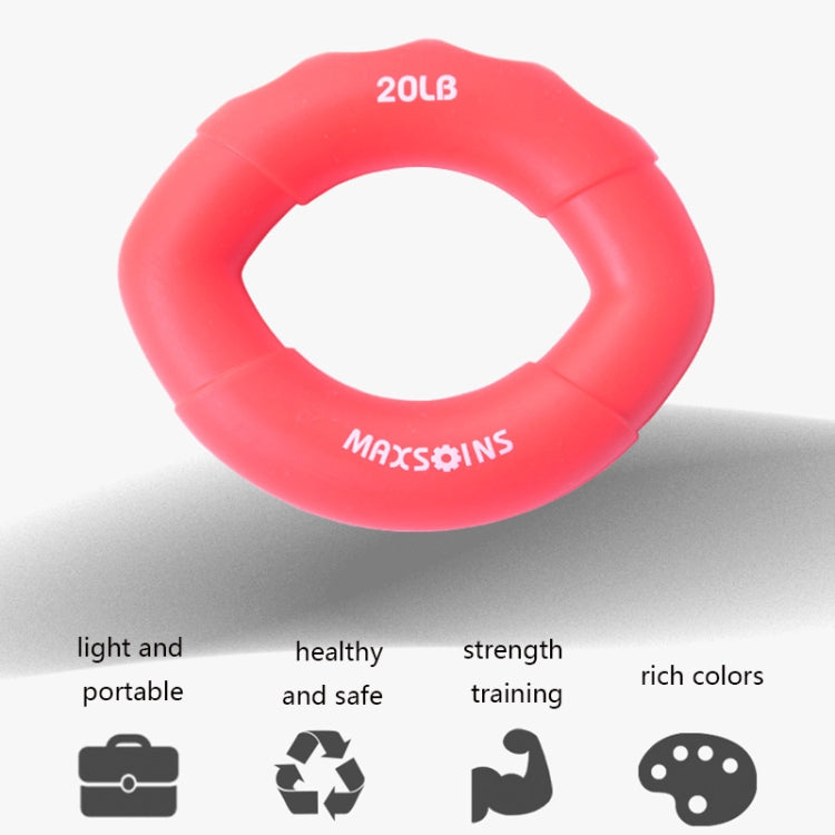 MAXSOINS MXO-009898 Silicone Finger Exercise Grip Device Olive Shape Rehabilitation Finger Pinch Device, Specification: 20LB(Red), 20LB(Green), 20LB(Red), 30LB(Yellow), 30LB(Pink), 40 pounds of blue, 50LB(Purple), 50LB(Orange), 60LB(Jade), 60LB(Gray)  ...