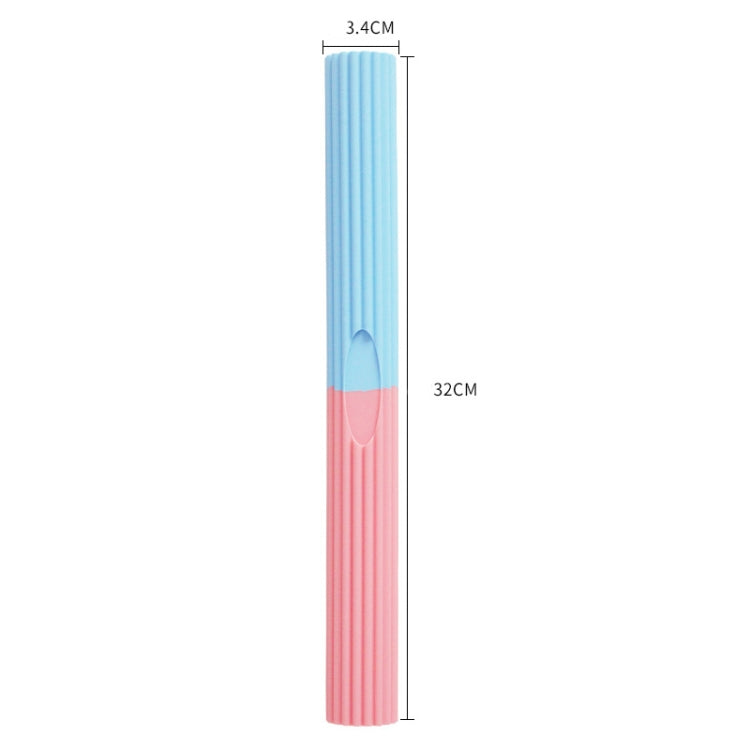 Silicone Multifunctional Fitness Bar Rehabilitation Training Arm Strength Bar Wrist Strength Forging Resistance Bar, 3.4x32cm Light Blue + Pink, 3.4x32cm Light Blue + Gray