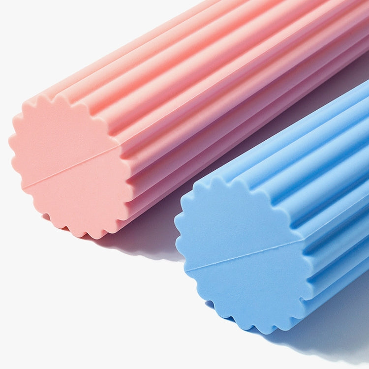 Silicone Multifunctional Fitness Bar Rehabilitation Training Arm Strength Bar Wrist Strength Forging Resistance Bar, 3.4x32cm Light Blue + Pink, 3.4x32cm Light Blue + Gray