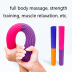 Silicone Multifunctional Fitness Bar Rehabilitation Training Arm Strength Bar Wrist Strength Forging Resistance Bar, 4.8x40cm Purple + Rose, 4.8x40cm Blue + Orange