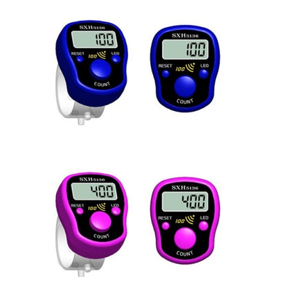 LED Luminous Electronic Counter with Sound Reminder Function After A Hundred, Random Colour Delivery, 4PCS Luminous