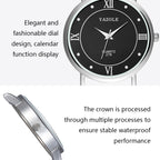YAZOLE 279 Business Casual Analog Quartz Couple Watch, White Tray Black Belt Small, White Tray White Belt Small, White Tray Brown Belt Small, Black Tray Brown Belt Small, Black Tray Black Belt Small, White Tray Black Belt Large                         ...