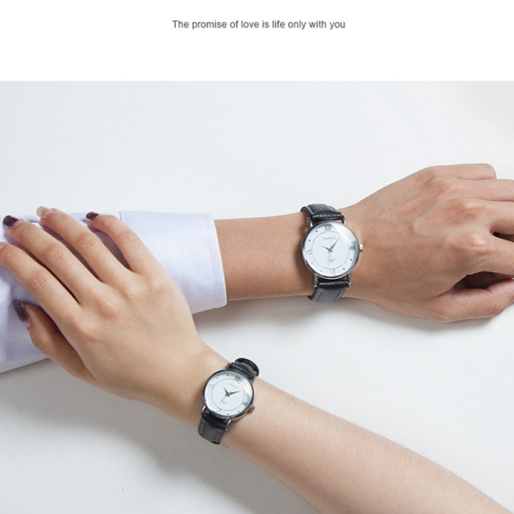 YAZOLE 279 Business Casual Analog Quartz Couple Watch, White Tray Black Belt Small, White Tray White Belt Small, White Tray Brown Belt Small, Black Tray Brown Belt Small, Black Tray Black Belt Small, White Tray Black Belt Large                         ...