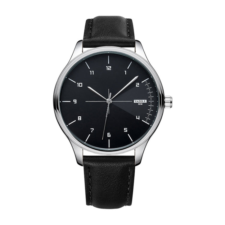YAZOLE 502 Arabic Numerals Men Business Watch Fashion Quartz Watch, Silver Shell Black Tray Black Belt, Silver Shell White Tray Black Belt, Silver Shell Black Tray Brown Belt, Silver Shell White Tray Brown Belt, Black Shell Black Tray Black Belt       ...