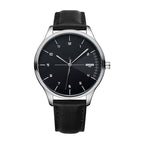 YAZOLE 502 Arabic Numerals Men Business Watch Fashion Quartz Watch, Silver Shell Black Tray Black Belt, Silver Shell White Tray Black Belt, Silver Shell Black Tray Brown Belt, Silver Shell White Tray Brown Belt, Black Shell Black Tray Black Belt       ...