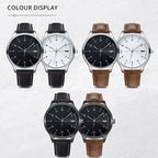 YAZOLE 502 Arabic Numerals Men Business Watch Fashion Quartz Watch, Silver Shell Black Tray Black Belt, Silver Shell White Tray Black Belt, Silver Shell Black Tray Brown Belt, Silver Shell White Tray Brown Belt, Black Shell Black Tray Black Belt       ...