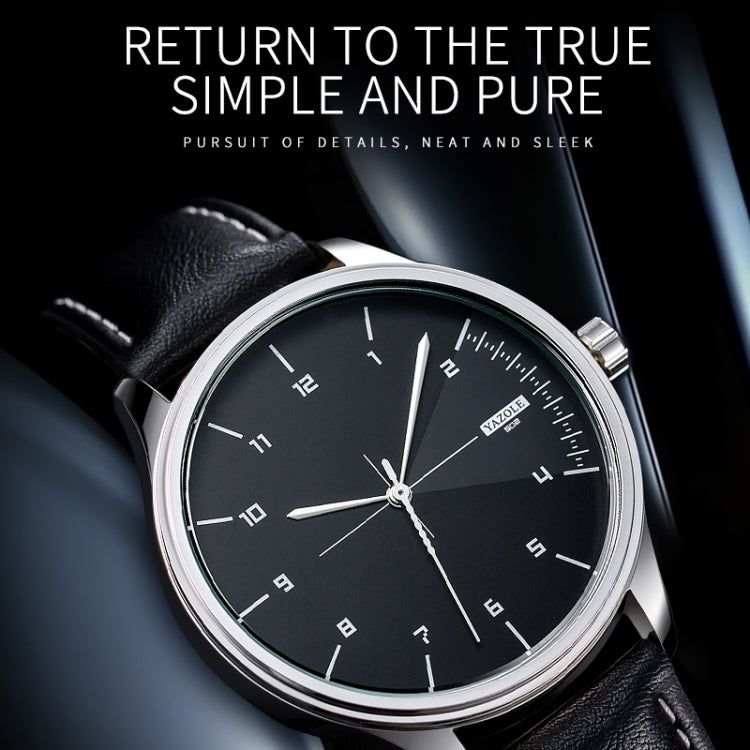 YAZOLE 502 Arabic Numerals Men Business Watch Fashion Quartz Watch, Silver Shell Black Tray Black Belt, Silver Shell White Tray Black Belt, Silver Shell Black Tray Brown Belt, Silver Shell White Tray Brown Belt, Black Shell Black Tray Black Belt       ...