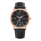 YAZOLE 355 Two-eyes Luminous Business Men Quartz Watch, White Tray Black Belt, White Tray Brown Belt, Black Tray Black Belt, Black Tray Brown Belt, White Tray Light Brown Belt, Black Tray Light Brown Belt