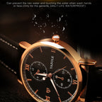 YAZOLE 355 Two-eyes Luminous Business Men Quartz Watch, White Tray Black Belt, White Tray Brown Belt, Black Tray Black Belt, Black Tray Brown Belt, White Tray Light Brown Belt, Black Tray Light Brown Belt