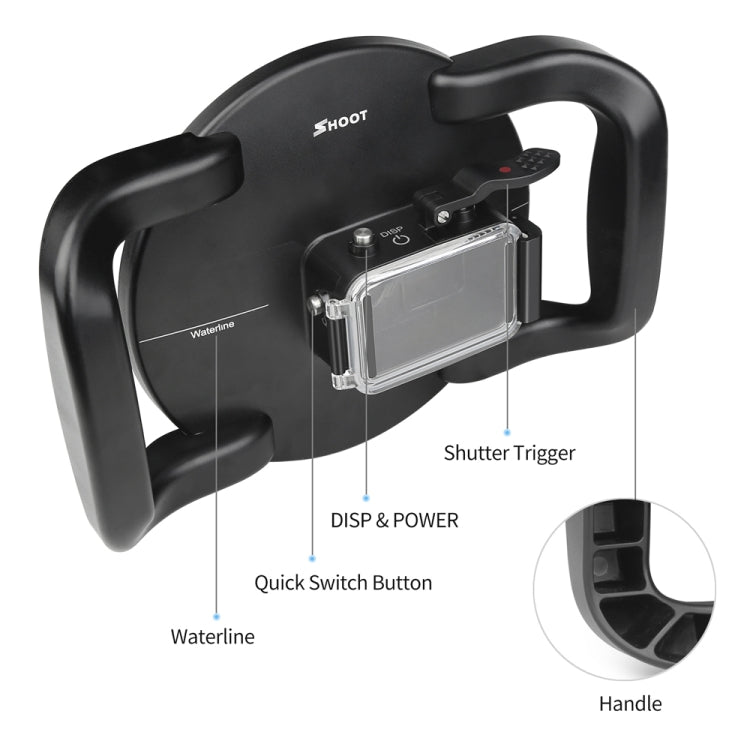 XTGP546 Dome Port Underwater Diving Camera Lens Transparent Cover Housing Case For DJI Osmo Action, For DJI Osmo Action