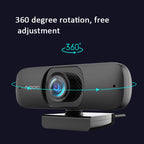 C60 Webcast Webcam High-Definition Computer Camera With Microphone, Cable Length: 2.5m, Super Clear Version 1080P, HD Version 1080P