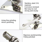 316 Stainless Steel Marine VHF Adjustable Antenna Base Mount For Boat, 92mm