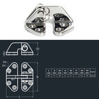 Butterfly Hinge 316 Stainless Steel Ship Accessories, 70 x 68mm