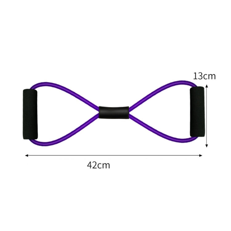 2 PCS Yoga Supplies 8-Word Tension Rope Tier Force Training To Make Chest Tube, 2 PCS Tension Rope(Monochrome Purple), 2 PCS Tension Rope(Monochrome Red), 2 PCS Tension Rope(Monochrome Black), 2 PCS Tension Rope(Monochrome Blue)                        ...