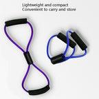 2 PCS Yoga Supplies 8-Word Tension Rope Tier Force Training To Make Chest Tube, 2 PCS Tension Rope(Monochrome Purple), 2 PCS Tension Rope(Monochrome Red), 2 PCS Tension Rope(Monochrome Black), 2 PCS Tension Rope(Monochrome Blue)                        ...