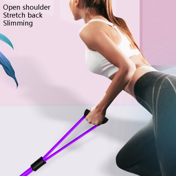 2 PCS Yoga Supplies 8-Word Tension Rope Tier Force Training To Make Chest Tube, 2 PCS Tension Rope(Monochrome Purple), 2 PCS Tension Rope(Monochrome Red), 2 PCS Tension Rope(Monochrome Black), 2 PCS Tension Rope(Monochrome Blue)                        ...