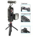 KF42730 For Insta360 One X2 Metal Camera Vertical Cage Protection Frame with Cold Shoe, For Insta360 One X-2
