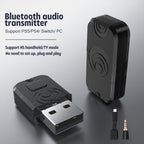 Bluetooth Audio Transmitter Adapter Receiver For PS5 / PS4 / Switch, For PS5 / PS4 / Switch