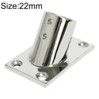 Thicken 316 Stainless Steel 60-Degree Square Tube Base Marine Boat Hardwares, Specifications:, 22mm, 25mm