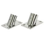 Thicken 316 Stainless Steel 60-Degree Square Tube Base Marine Boat Hardwares, Specifications:, 22mm, 25mm