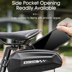 West Biking Cycling Tail Bag Bicycle Hard Shell Bag Quick Release Bracket Bag Silicone Non-Slip Large Capacity Tail Bag, YP0707262