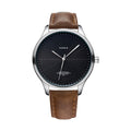 YAZOLE 503 Simple Line Pattern Dial Men Quartz Watch, Silver Shell Black Tray Black Belt, Silver Shell White Tray Black Belt, Silver Shell Black Tray Brown Belt, Silver Shell White Tray Brown Belt, Black Shell Black Tray Black Belt                     ...