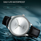 YAZOLE 503 Simple Line Pattern Dial Men Quartz Watch, Silver Shell Black Tray Black Belt, Silver Shell White Tray Black Belt, Silver Shell Black Tray Brown Belt, Silver Shell White Tray Brown Belt, Black Shell Black Tray Black Belt                     ...
