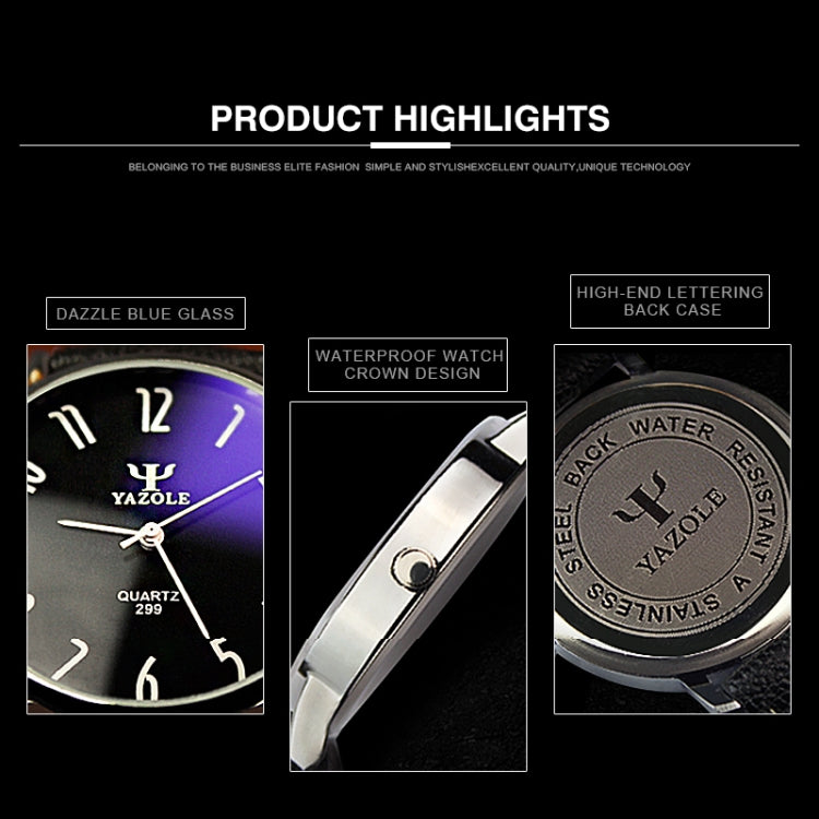 YAZOLE 299 Arabic Numerals Dial Couple Business Belt Watch, Small White Tray Brown Belt, Small Black Tray Black Belt, Small White Tray Black Belt, Small Black Tray Brown Belt, Large White Tray Black Belt, Large White Tray Red Belt                      ...