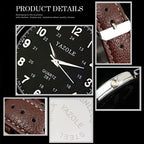 YAZOLE 281 Dual Digital Dial Simple Retro Business Couple Quartz Watch, Small Black Tray Brown Belt, Small White Tray Brown Belt, Small White Tray White Belt, Small White Tray Black Belt, Small White  Tray Red Belt, Small Black  Tray Black Belt        ...