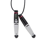 KYTO 2106B Corded Version Calorie Electronic Counting Skipping Rope Adult Fitness Timing Skipping Rope, with 2 Steel Wire Ropes (Black Gray), with Steel Wire Rope (Black Gray)