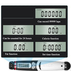 KYTO 2106B Corded Version Calorie Electronic Counting Skipping Rope Adult Fitness Timing Skipping Rope, with 2 Steel Wire Ropes (Black Gray), with Steel Wire Rope (Black Gray)