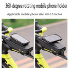 WEST BIKING YP0707263 Bicycle Outdoor Front Beam Bag EVA Hard Shell Phone Bag, Black, Dark Green, Orange, Fluorescent yellow, Gray