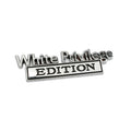 2 PCS Car Metal Leaf Board Car Logo White Privilege Edition Modified Car Body Sticker Sign, White Privilege
