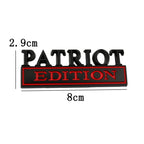 2 PCS Patriot Edition Metal Leaf Board Car Stickers Back Tail Box Label, PATRIOT