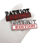 2 PCS Patriot Edition Metal Leaf Board Car Stickers Back Tail Box Label, PATRIOT