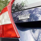 2 PCS Car Metal Modification Standard White Trash Edition Car Label Stickers, WHITE TRASH