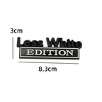 2 PCS Car Metal Leaf Board Label Less White Edition Modified Body Labeling, Less White