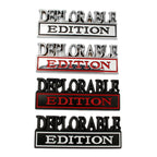 2 PCS Car Modified Metal Car Standard DEPLORABLE Edition Car Stickers, DEPLORABLE